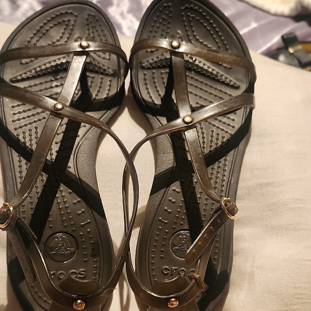 Crocs Women's Black Sandals size 8